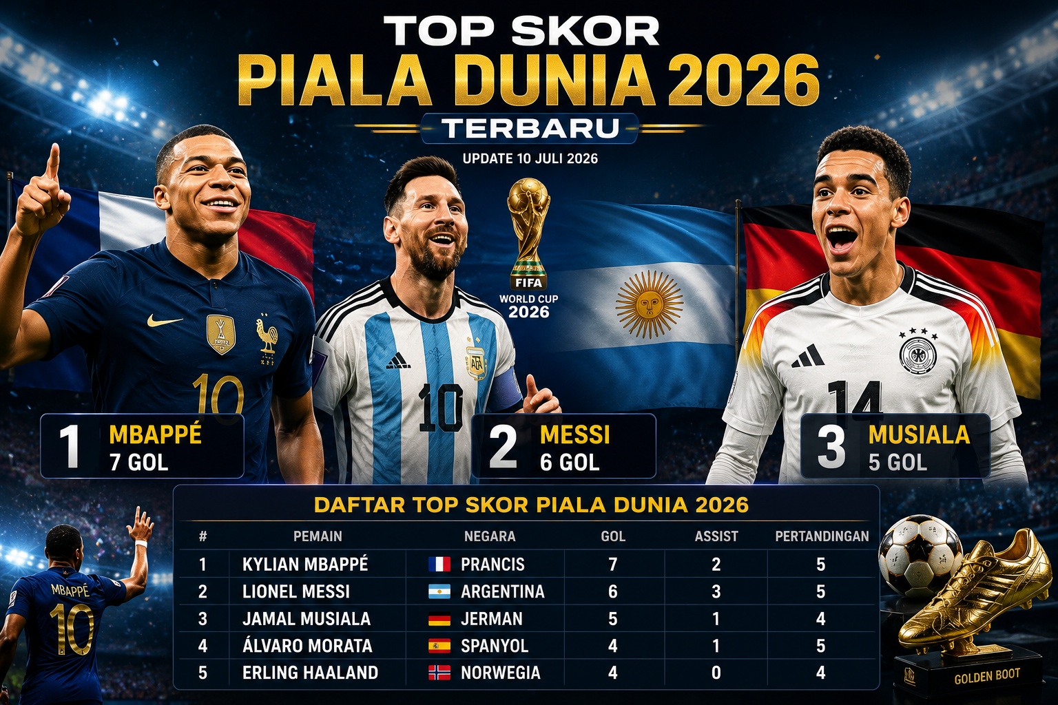 Top Skor Piala Dunia 2026